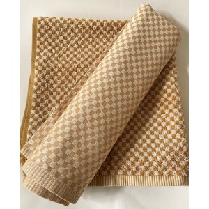 Handdoek - Ruit Klein - Geel